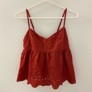 Lightweight babydoll crop top